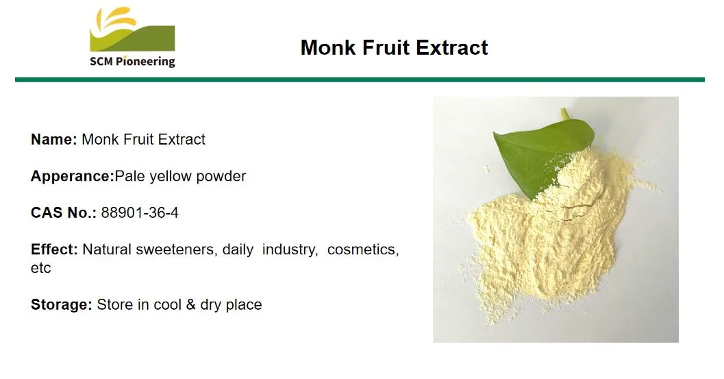Mogroside 50% Halal Approved Monk Fruit Extract Powder Luo Han Guo Extract