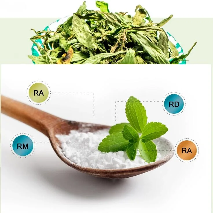 Natural Stevia Ra95% with Good Price, Stevioside Sweeteners, Used in Beverages Chocolate Baking Stevia CAS 57817-89-7