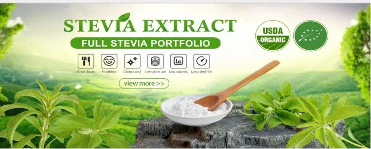 Organic Certified Natural High Purity Stevioside Sweetener Stevia Leaf Extract