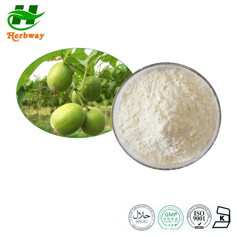 Herbway Kosher Halal Fssc HACCP Certified Monk Fruit Extract 95% Mogrosides 45% Mogroside Monk Fruit Powder